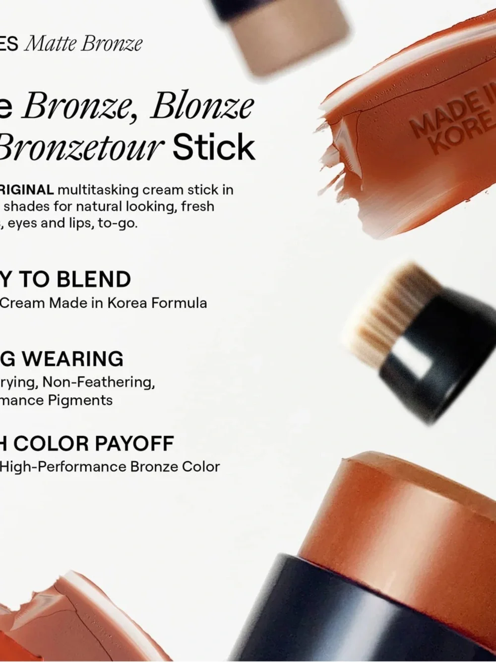 NUDESTIX Nudies Bronze Natural Matte Bronze Contour Stick: Terracotta Tan